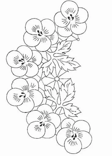 Dibujos y Plantillas para imprimir: dibujos de flores para bordar Dibujos y Plantillas para imprimir: dibujos de flores para bordar