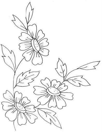 Dibujos y Plantillas para imprimir: dibujos de flores para bordar Dibujos y Plantillas para imprimir: dibujos de flores para bordar