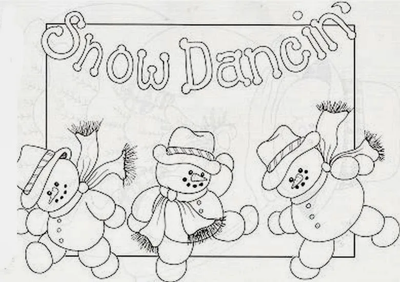 Dibujos y Plantillas para imprimir: Muñecos de Nieve