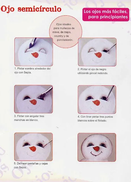 Dibujos y Plantillas para imprimir: Como pintar ojos Muneco de Nieve