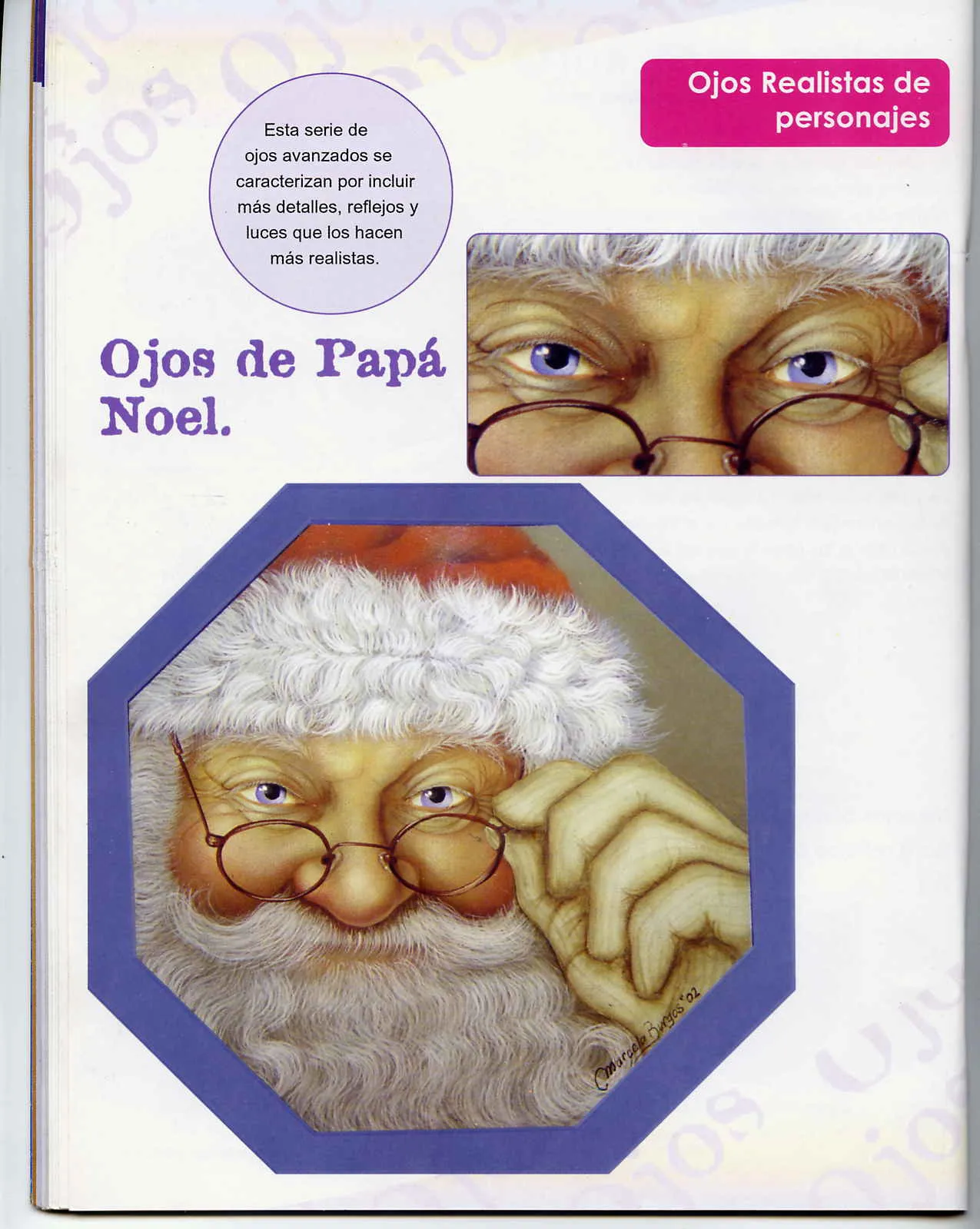 Dibujos y Plantillas para imprimir: Ojos papa noel