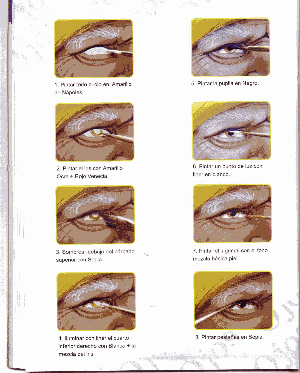 Dibujos y Plantillas para imprimir: pintado ojos de muñecas