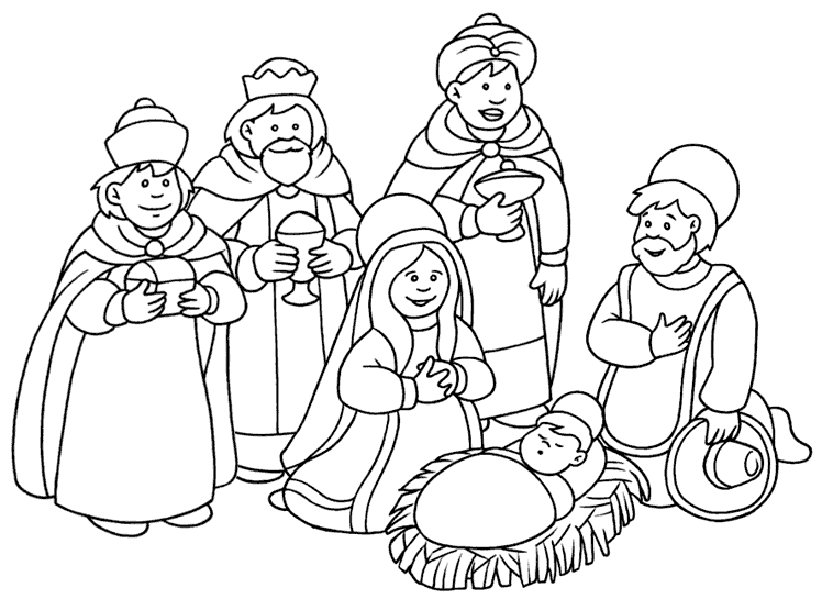 Dibujos y Plantillas para imprimir: Reyes Magos