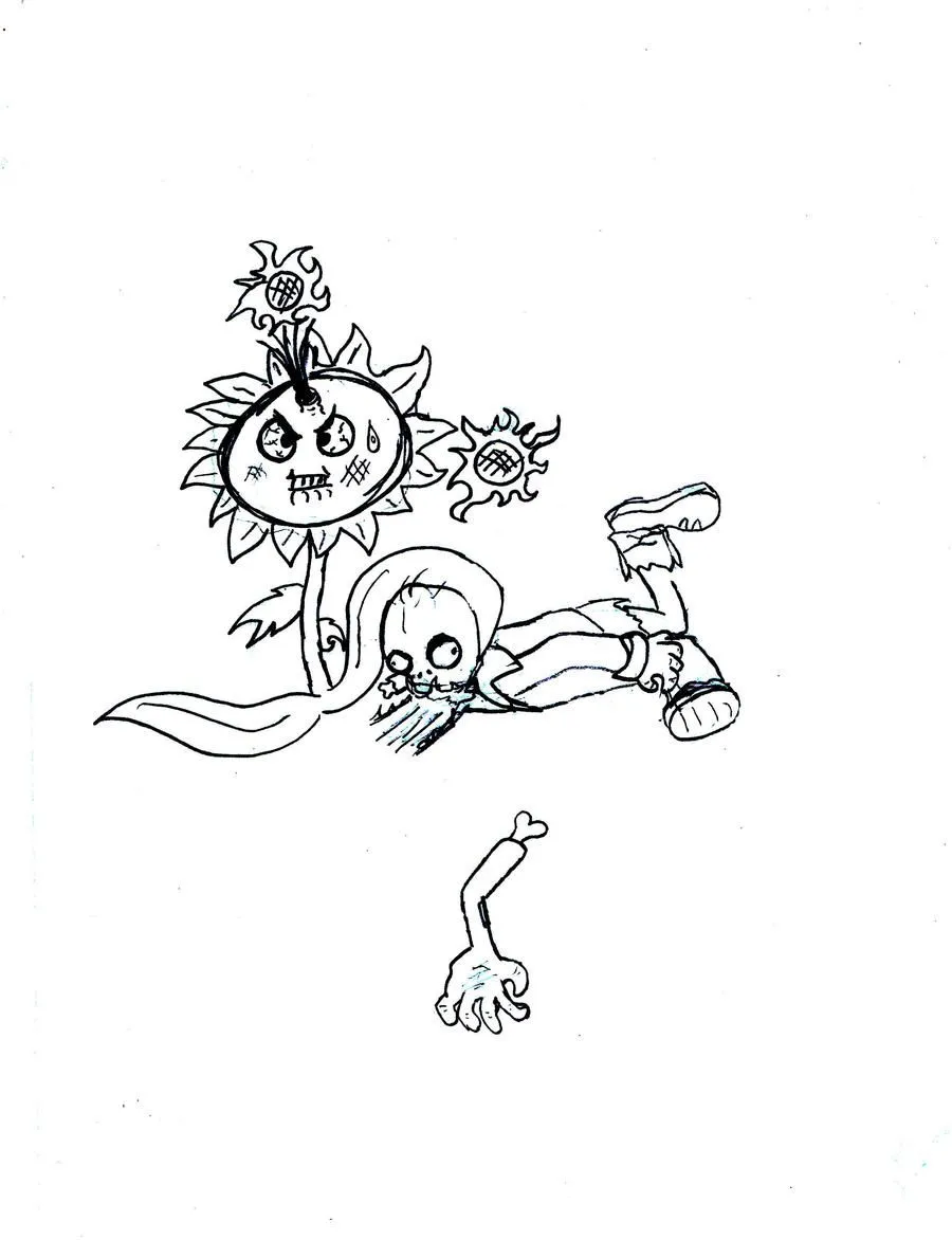 Imagenes para colorear de plantas vs zombies - Imagui