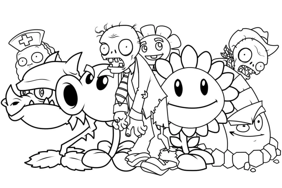 Dibujos de Plants vs Zombies para colorear e imprimir– ColoringOnly.Com Dibujos de Plants vs Zombies para colorear e imprimir– ColoringOnly.Com