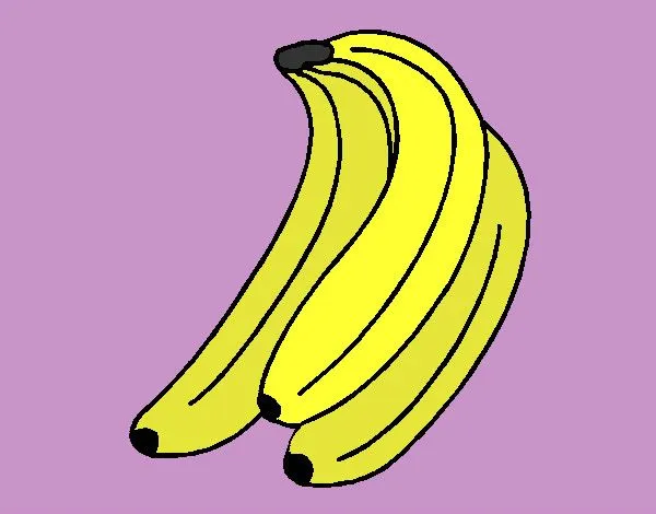 Dibujos de Plátanos para Colorear - Dibujos.net Dibujos de Plátanos para Colorear - Dibujos.net