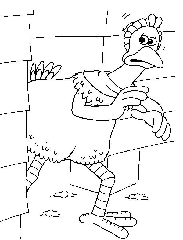 Dibujos de Pollitos en fuga para colorear
