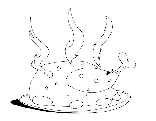 Dibujos de pollos asados - Imagui