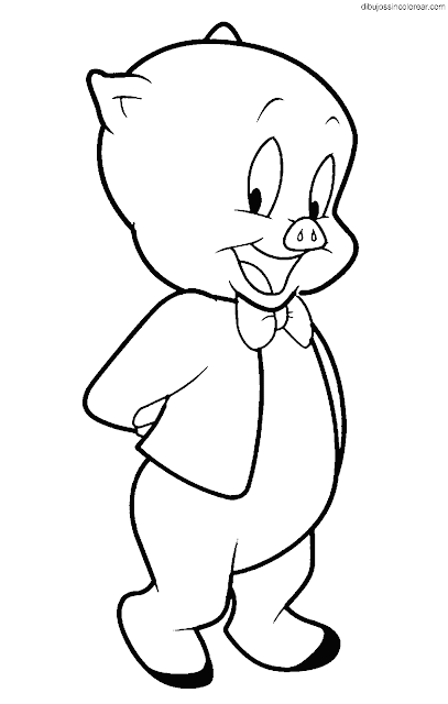 Dibujos de Porky el cerdito para #Colorear El simpático Porky para ... Dibujos de Porky el cerdito para #Colorear El simpático Porky para ...