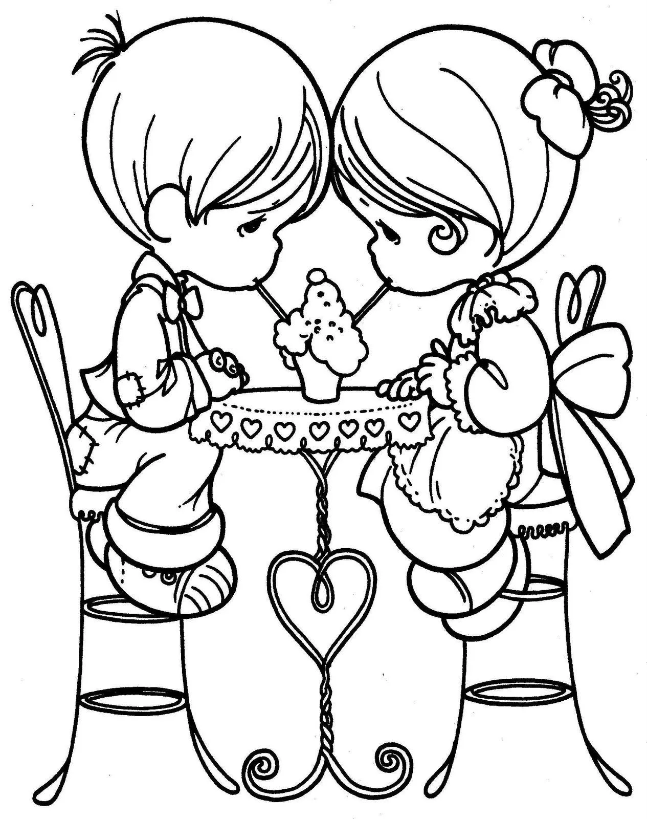 Dibujos para imprimir y colorear: Precious moments para pintar Dibujos para imprimir y colorear: Precious moments para pintar