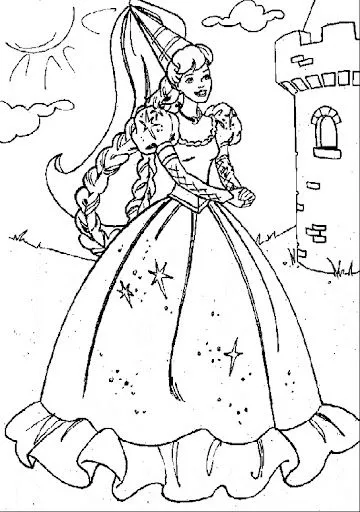 dibujos de princesas para colorear | Manualidades Infantiles