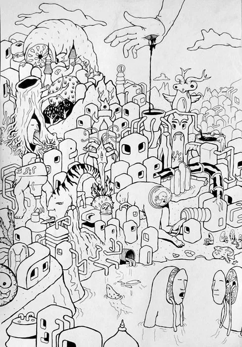 Dibujos psicodelicos hippies para colorear - Imagui