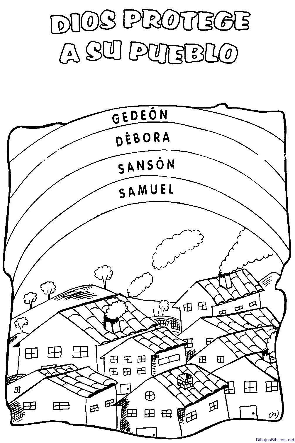 Dibujos de pueblos para colorear - Imagui