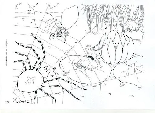 DIBUJOS DE PULGARCITA PARA COLOREAR
