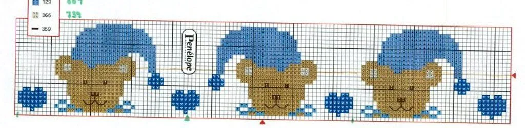 dibujos punto de cruz para baberos | Aprender manualidades es ...