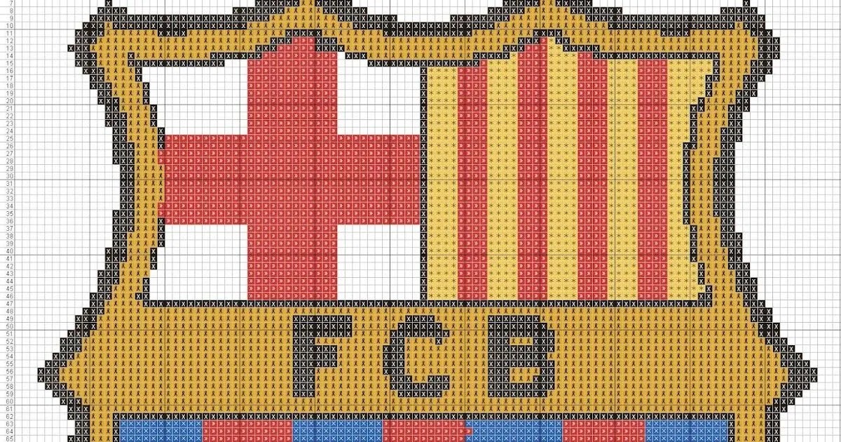 Dibujos Punto de Cruz Gratis: Escudo Barcelona punto de cruz Dibujos Punto de Cruz Gratis: Escudo Barcelona punto de cruz
