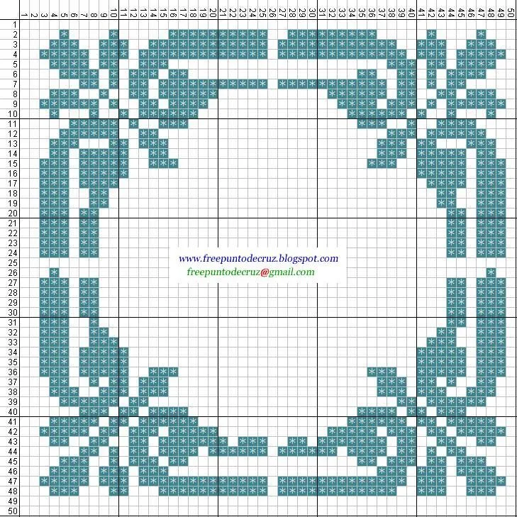 Dibujos Punto de Cruz Gratis: Esquinas decorativas - Punto de cruz Dibujos Punto de Cruz Gratis: Esquinas decorativas - Punto de cruz