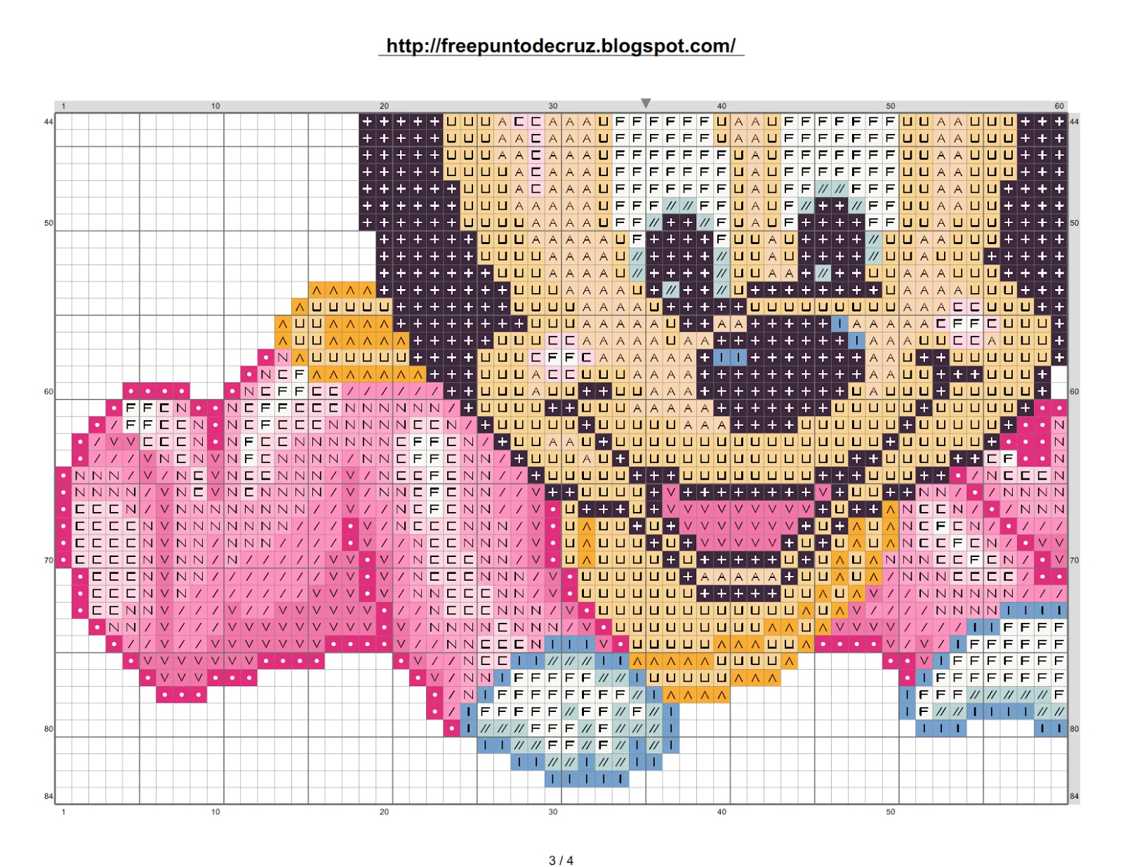 Dibujos Punto de Cruz Gratis: Minnie Baby Cross Stitch Pattern ...