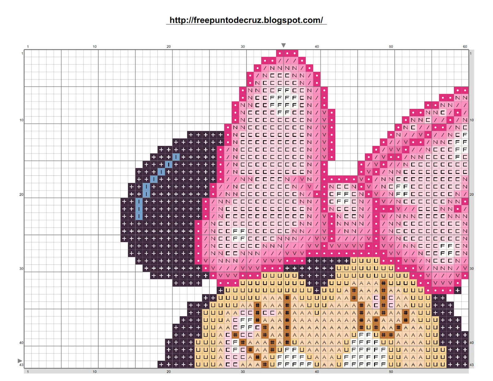 Dibujos Punto de Cruz Gratis: Minnie Baby Cross Stitch Pattern - Punto de  cruz