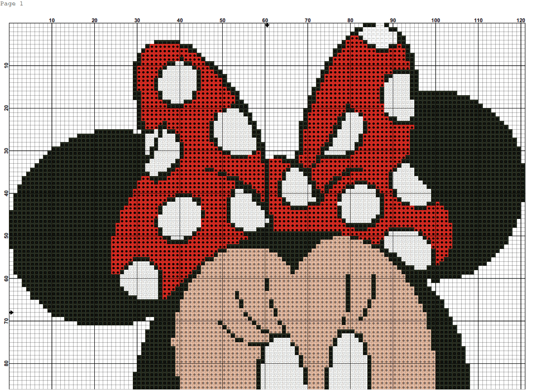 Dibujos Punto de Cruz Gratis: Minnie Punto de cruz - Cross Stitch Dibujos Punto de Cruz Gratis: Minnie Punto de cruz - Cross Stitch