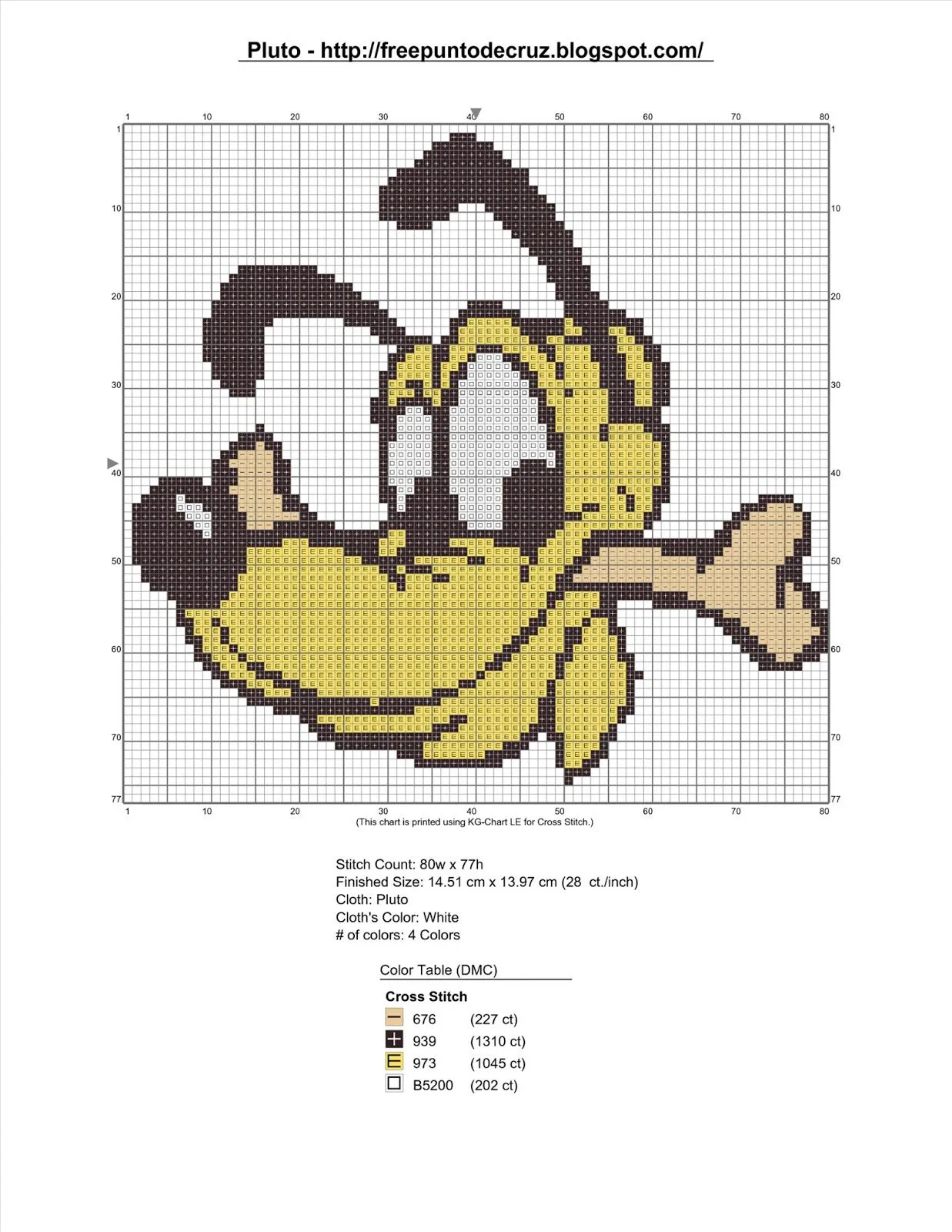 Dibujos Punto de Cruz Gratis: Mickey and Amigos