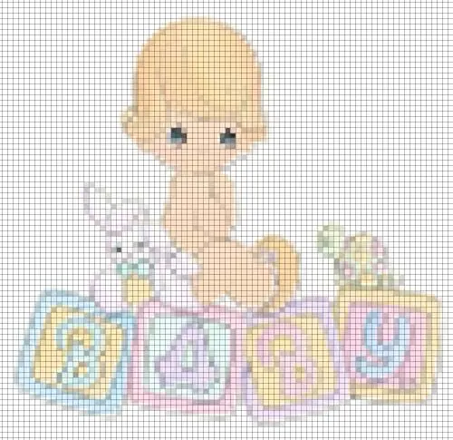 Dibujos Punto de Cruz Gratis: Precious Moments