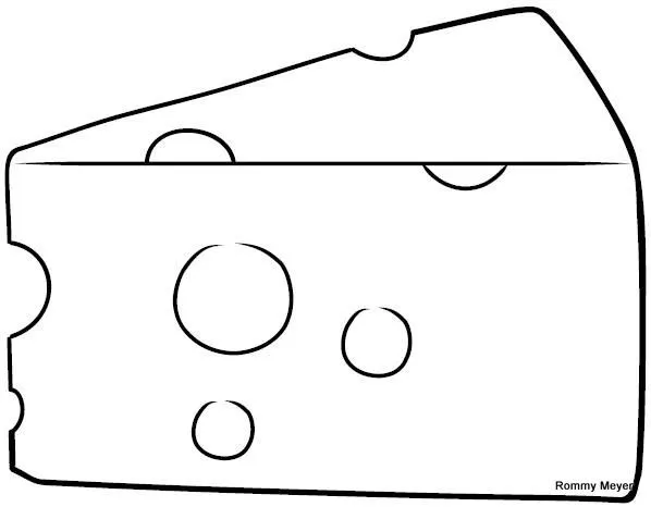 DIBUJO DE UN TROZO DE QUESO - Imagui