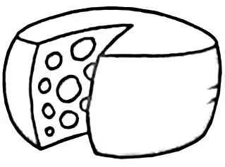 DIBUJOS DE QUESOS PARA COLOREAR