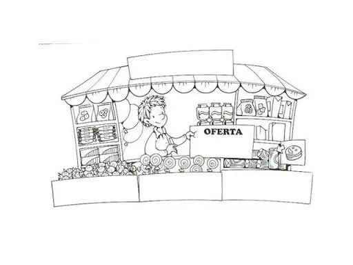 Dibujos de un quiosco para colorear - Imagui