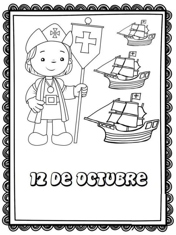 Dibujos del día de la Raza, 12 de octubre | Colorear imágenes Dibujos del día de la Raza, 12 de octubre | Colorear imágenes