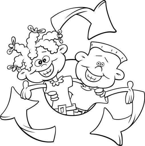 DIBUJOS DE RECICLAJE PARA COLOREAR