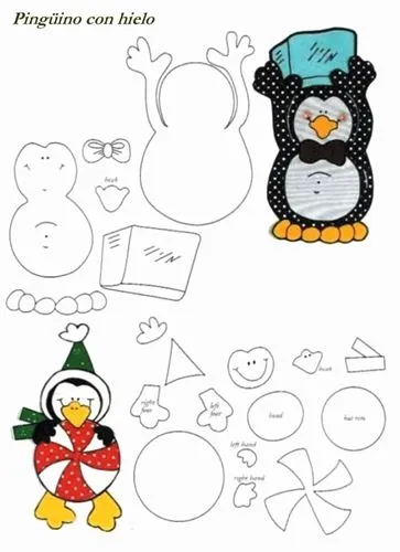 Dibujos recortables para niños pingüinos | Jugar y colorear Dibujos recortables para niños pingüinos | Jugar y colorear