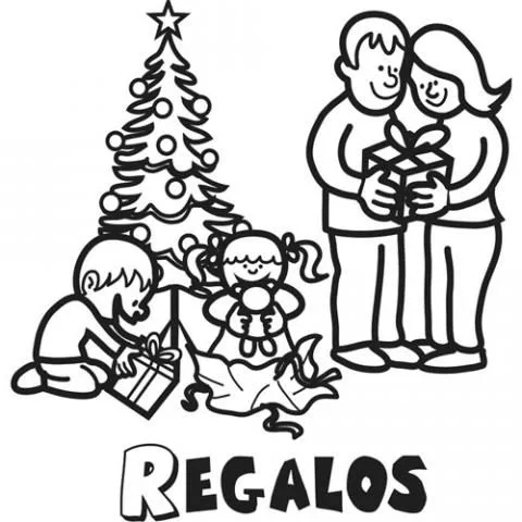 CENA DE NAVIDAD PARA COLOREAR - Imagui