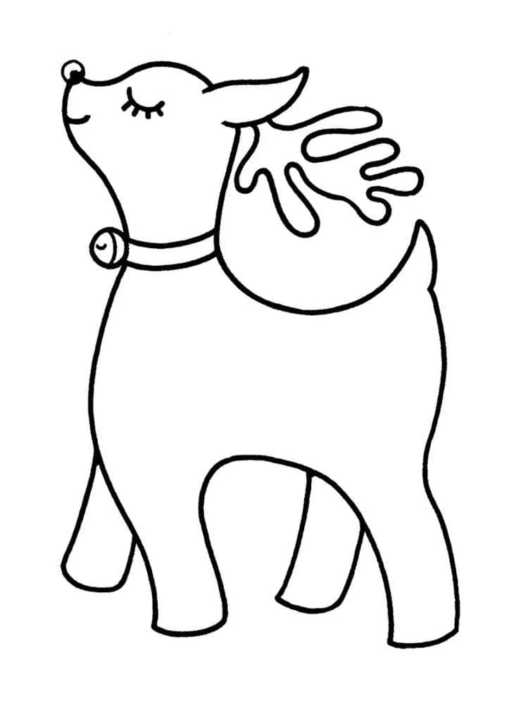 Dibujos de Renos de Navidad para Colorear | WONDER DAY — Dibujos para  colorear para niños y adultos