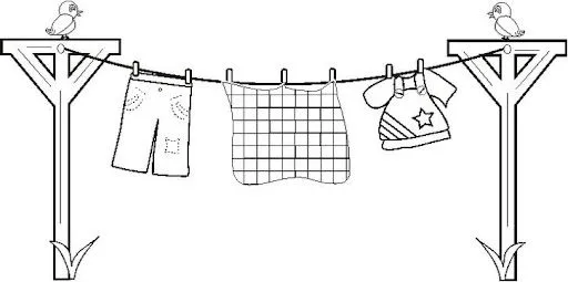 DIBUJOS DE ROPA TENDIDA PARA COLOREAR | Dibujos para colorear DIBUJOS DE ROPA TENDIDA PARA COLOREAR | Dibujos para colorear
