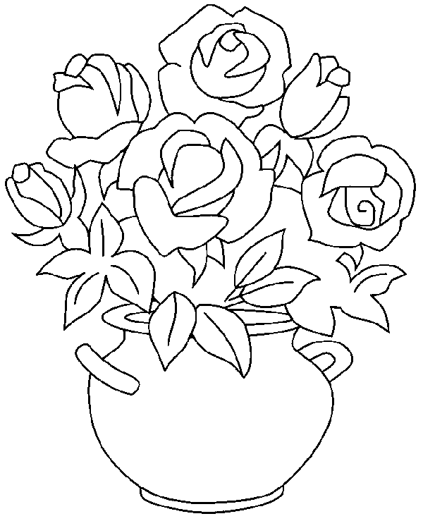 Dibujos de Rosas Para Pintar y Colorear Gratis