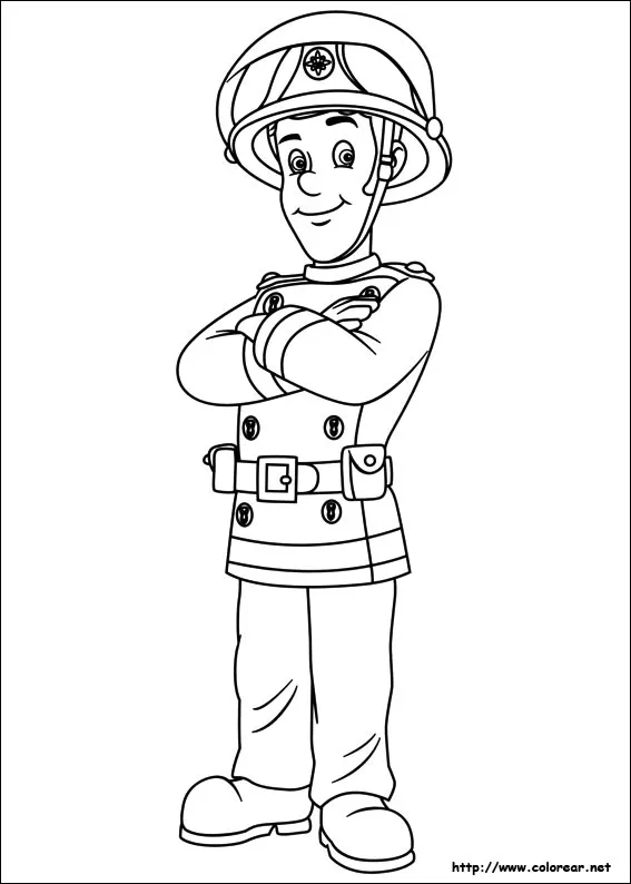 Dibujos de Sam El Bombero para colorear en Colorear.