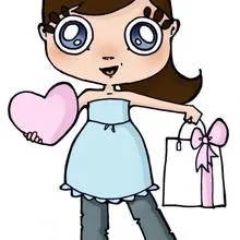 Dibujo para colorear CISNES CORAZON