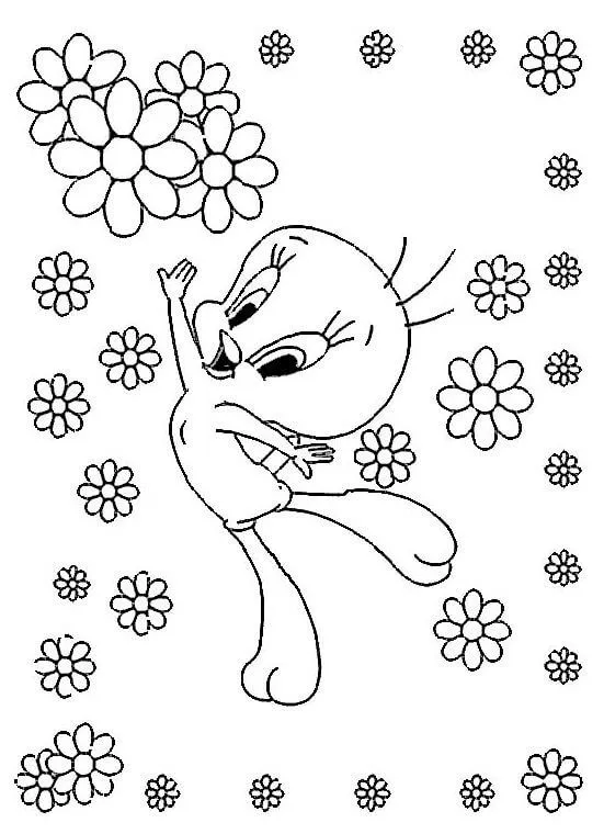 dibujo de piolin enamorado, Dibujos para Pintar y Colorear dibujo de piolin enamorado, Dibujos para Pintar y Colorear