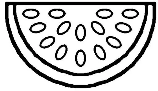 Dibujos de sandias para colorear