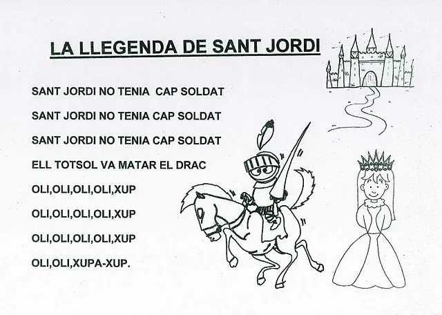 Dibujos de Sant Jordi para colorear - Imagui Dibujos de Sant Jordi para colorear - Imagui