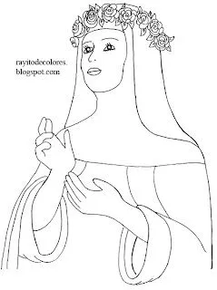 Dibujos de Santa Rosa de Lima para Colorear | Dibujos para Niños Dibujos de Santa Rosa de Lima para Colorear | Dibujos para Niños