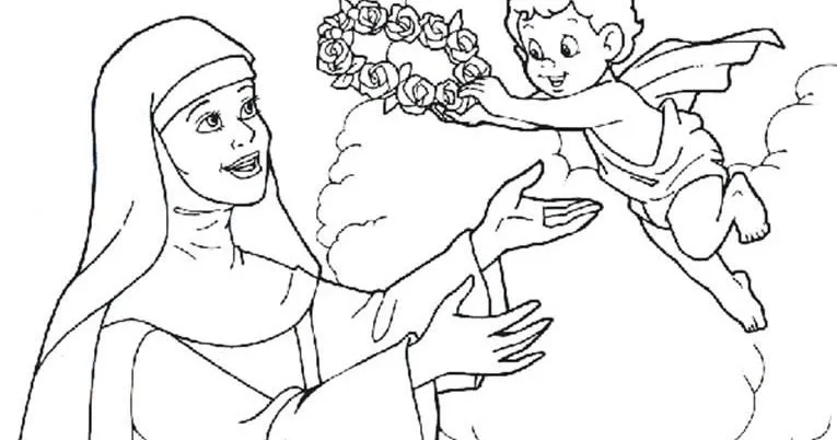 Dibujos de Santa Rosa de Lima para Colorear ~ Dibujos para Niños Dibujos de Santa Rosa de Lima para Colorear ~ Dibujos para Niños