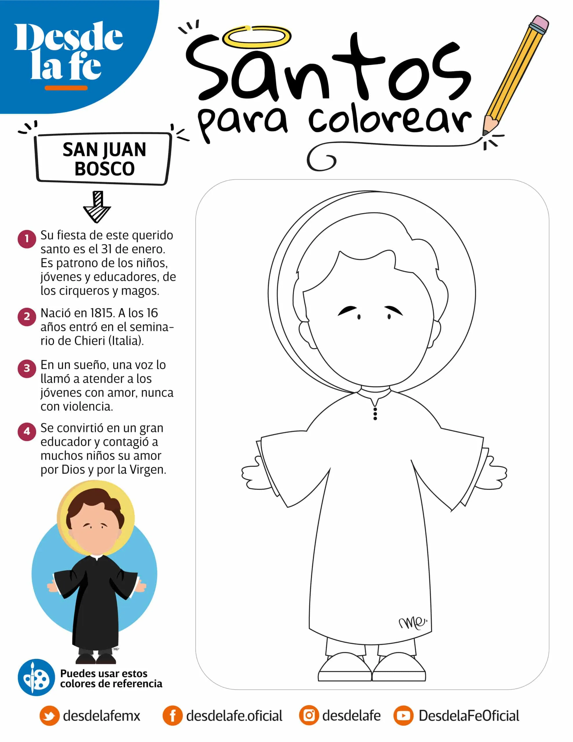 Dibujos de santos para colorear parte 2: una herramienta de catequesis Dibujos de santos para colorear parte 2: una herramienta de catequesis