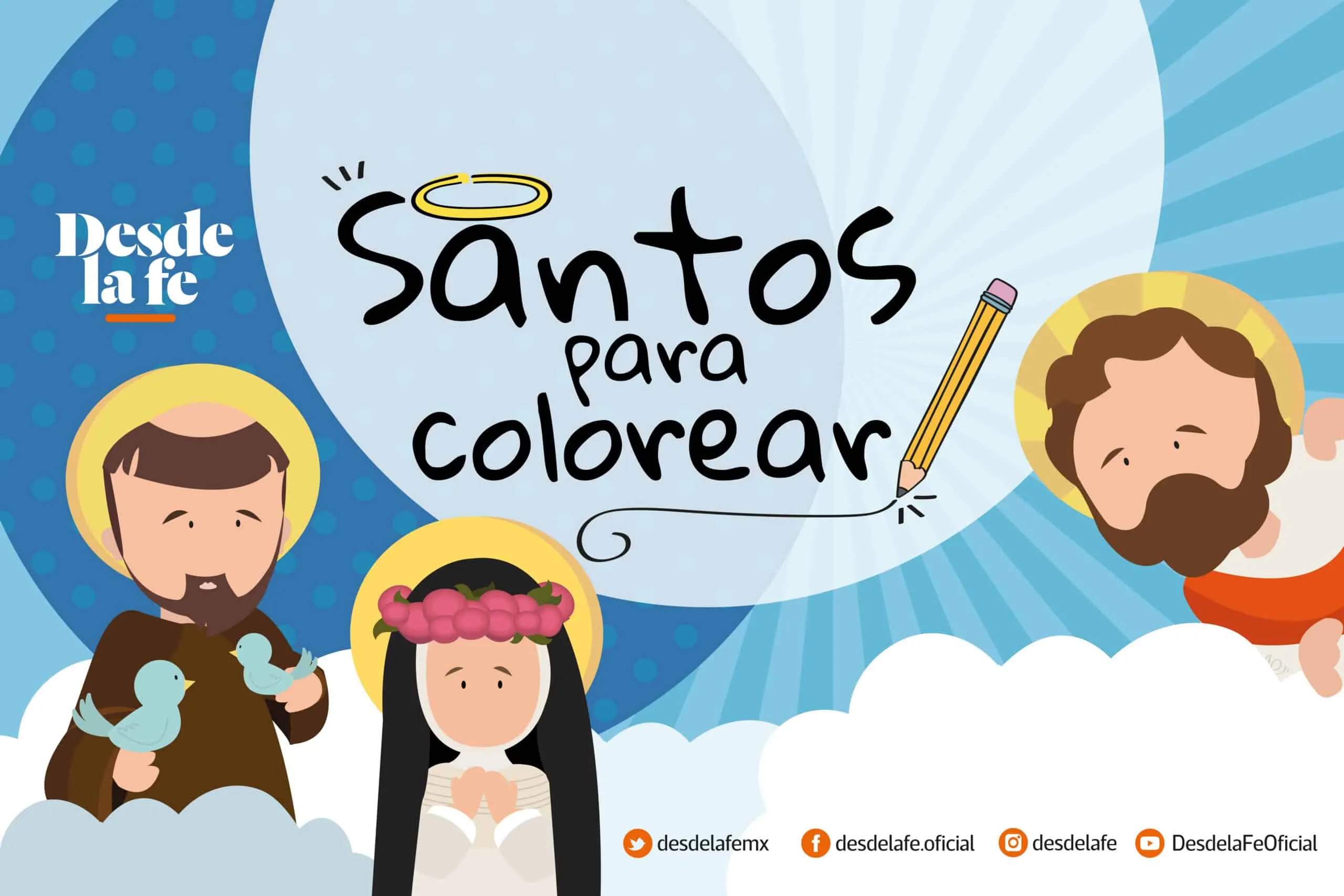 Dibujos de santos para colorear: Un álbum de regalo para los niños