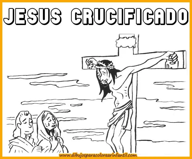 Dibujos de Semana Santa: Jesús Crucificado para colorear ~ Dibujos ... Dibujos de Semana Santa: Jesús Crucificado para colorear ~ Dibujos ...
