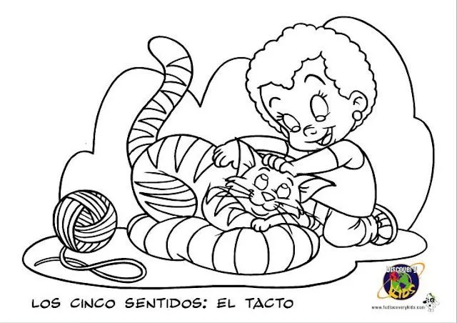 Dibujos del sentido del tacto para colorear - Imagui