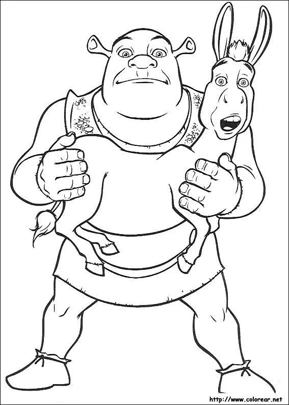 Dibujos de Shrek para colorear en Colorear.net Dibujos de Shrek para colorear en Colorear.net