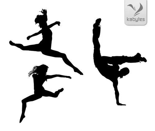 Silueta de pareja de baile - Imagui