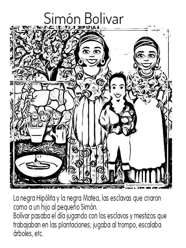 Dibujos de simón Bolívar para colorear - Jugar y Colorear